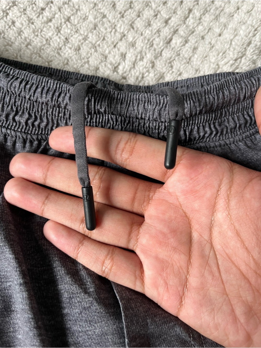 lululemon athletica Men's Charcoal Heather Athletic Shorts - Picture 3 of 9